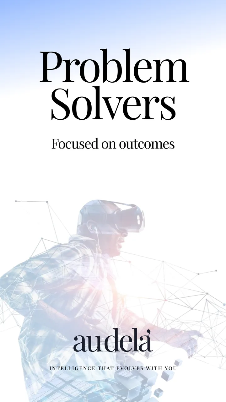Brochure cover: Problem solvers, focused on outcomes